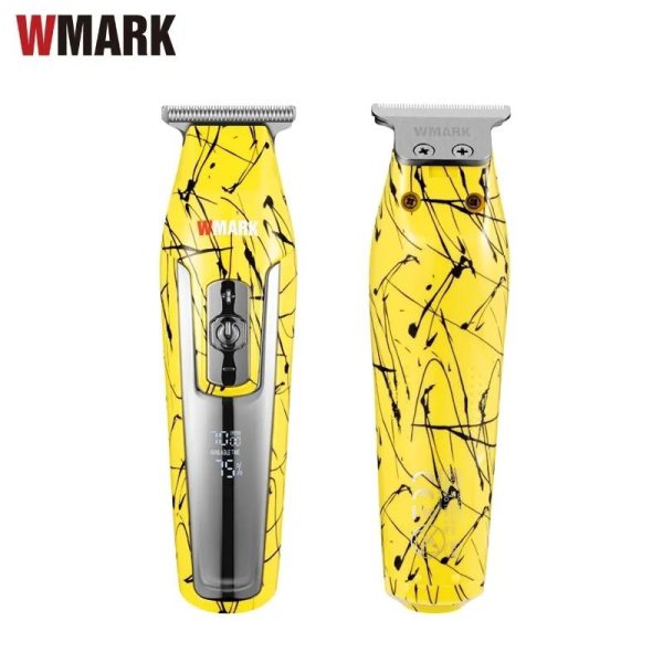 Aparador De Pelo Wmark C24 Amarelo Maquina De Cabelo Detailer