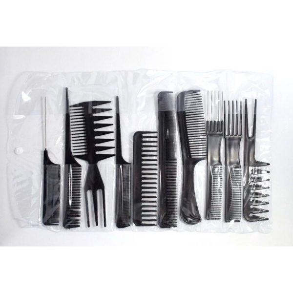 Kit 10 Pentes De Corte Cabeleireiro E Barbeiro Profissional