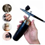 Kit Completo Aerográfia Mini Compressor A Bateria + Aerógrafo