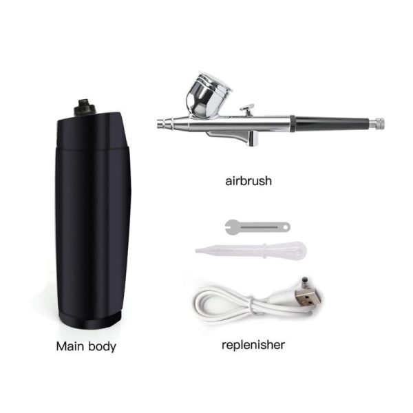 Kit Completo Aerográfia Mini Compressor A Bateria + Aerógrafo