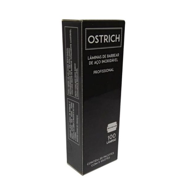 Lâmina De Barbear Profissional Ostrich Caixa Com 100un